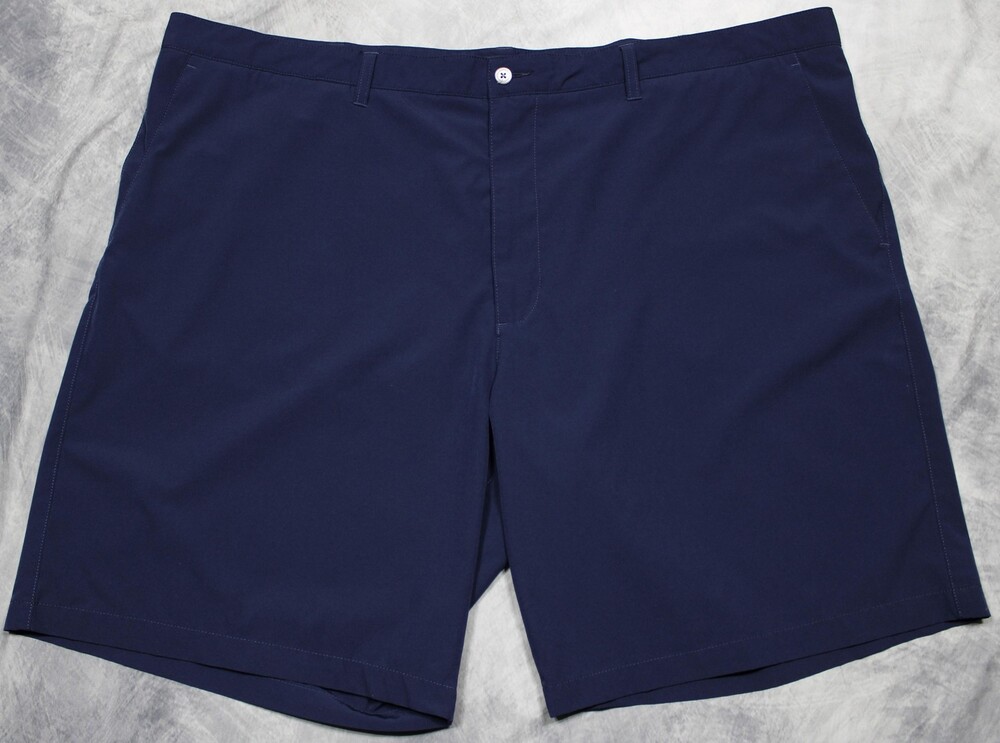 Polo Ralph Lauren Shorts Mens Big 46 Blue Microfiber Chino Golf Performance